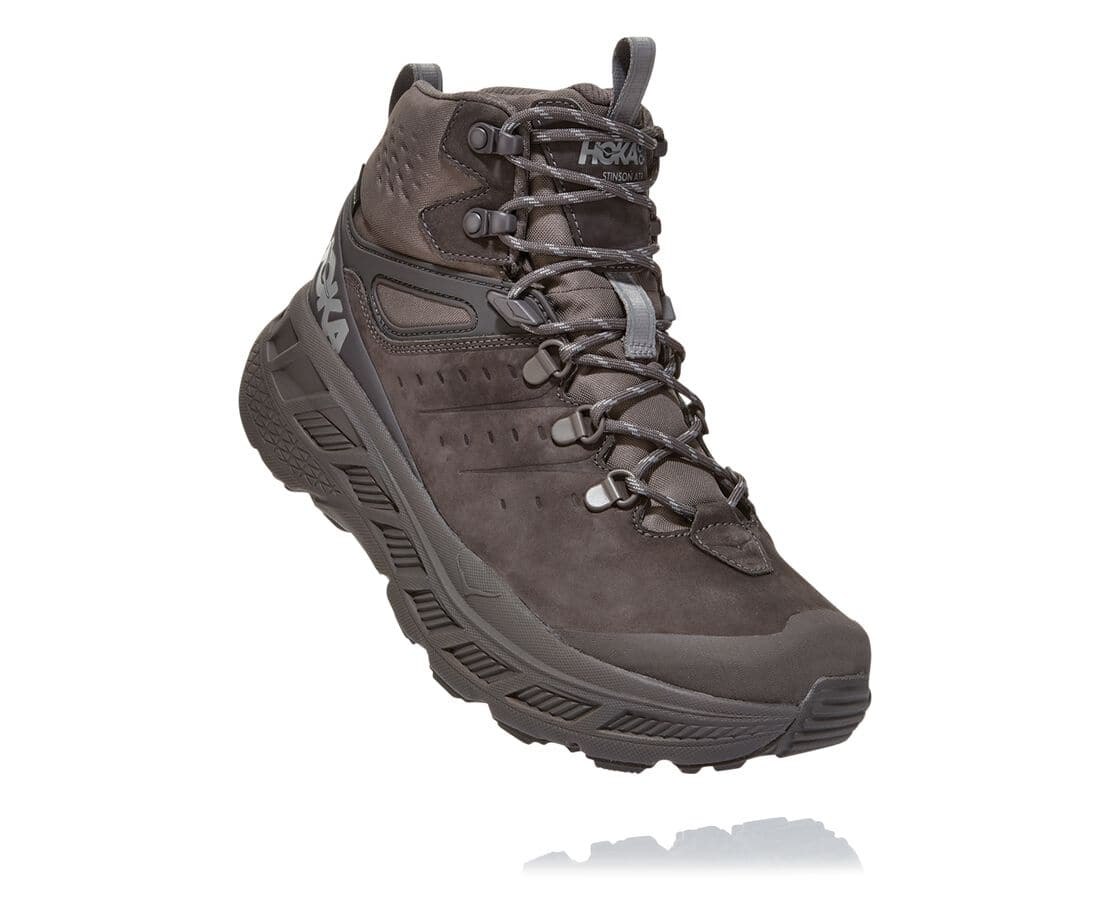 Hoka One One Stinson Mid Gore-Tex South Africa - Mens Hiking Boots - Dark Grey / Deep Grey,JUWQY-148